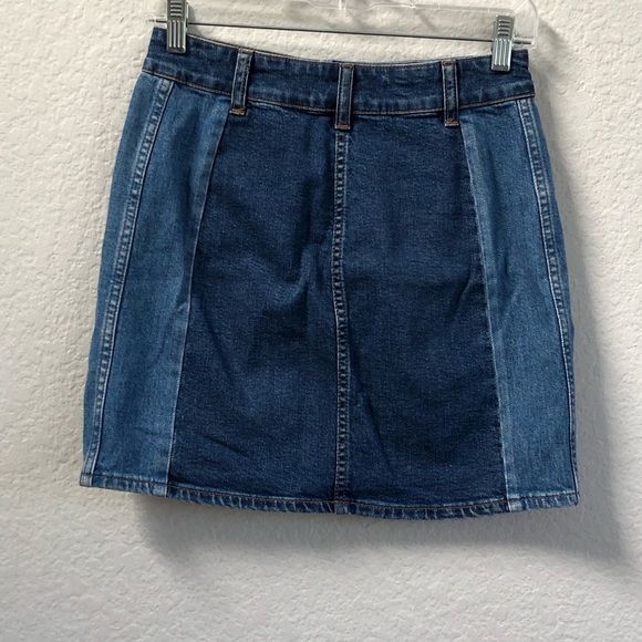 Madewell Stretch Denim Straight Mini Skirt Sz 25 - Picture 3 of 6